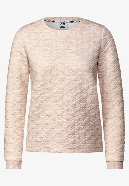 CECIL T-shirt aspect matelassé 